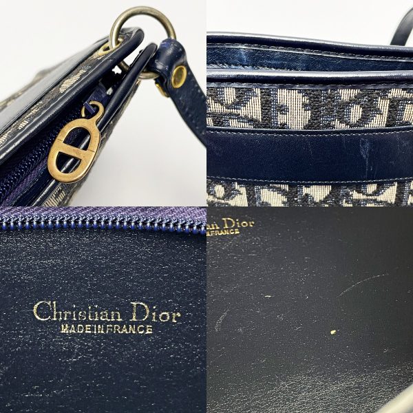 1017004078040 6 Christian Dior Trotter Blue Black Shoulder Bag