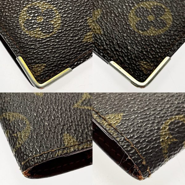 1017004078101 6 LOUIS VUITTON Porto Chequier Double M62223 Brown Long Wallet