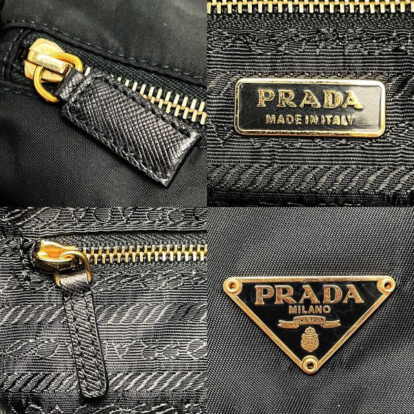 1017004087639 6 PRADA One Shoulder Bag Black Tessuto Cloth Bag