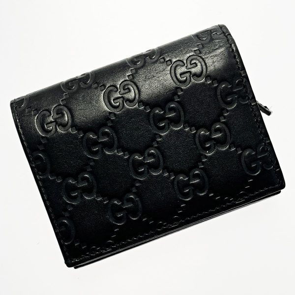 1017004101786 2 GUCCI DORIAN Black Wallet