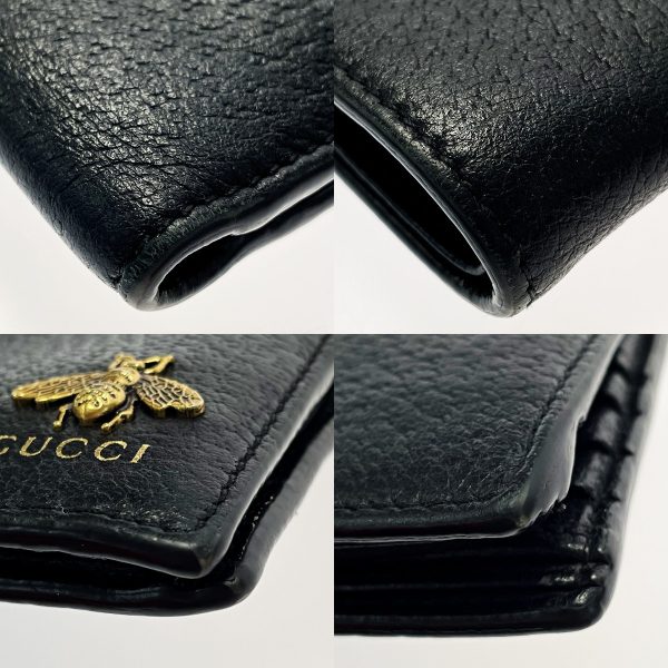 1017004102332 8 GUCCI Animalier Bee Black Wallet