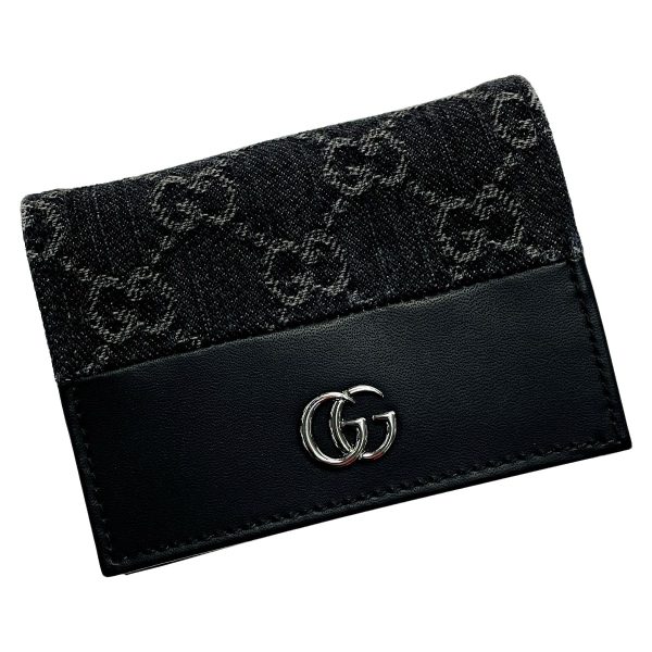 1017004121548 1 rbg GUCCI Double GG Black Wallet GG Denim