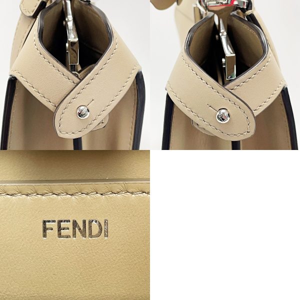 1017004122255 6 FENDI Peekaboo I See U ROSE Beige 2WAY Bag