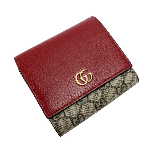 1017004132704 1 rbg GUCCI GG Marmont Medium Wallet Red BifWallet