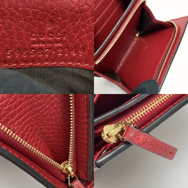 1017004132704 4 GUCCI GG Marmont Medium Wallet Red BifWallet