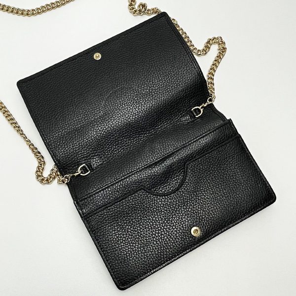 1017004134456 3 GUCCI SOHO Black Shoulder Bag Interlocking GG