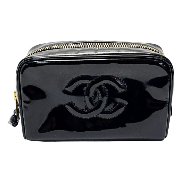 1017004136689 1 rbg CHANEL Pouch Black Enamel Guarantee Card