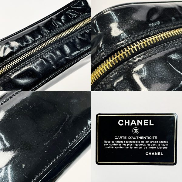 1017004136689 9 CHANEL Pouch Black Enamel Guarantee Card