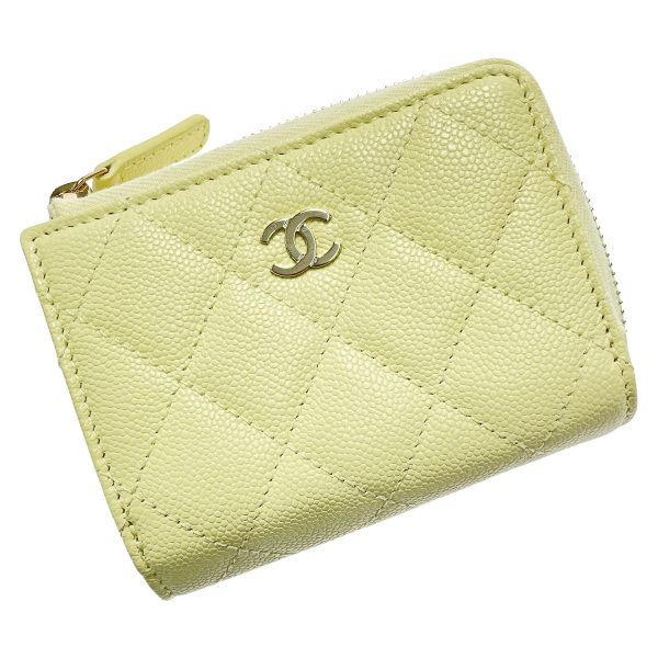 1017004151538 1 rbg CHANEL Timeless Cream Yellow Wallet Caviar Skin