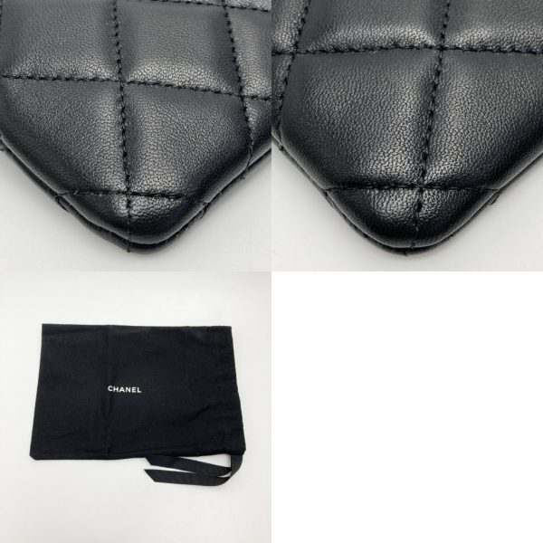 1017004151552 7 CHANEL Matelasse Coco Mark Flat Black Lambskin