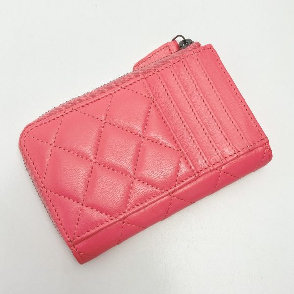 1017004151576 2 CHANEL Cocomark Matelasse Card Case Shocking Pink Lambskin