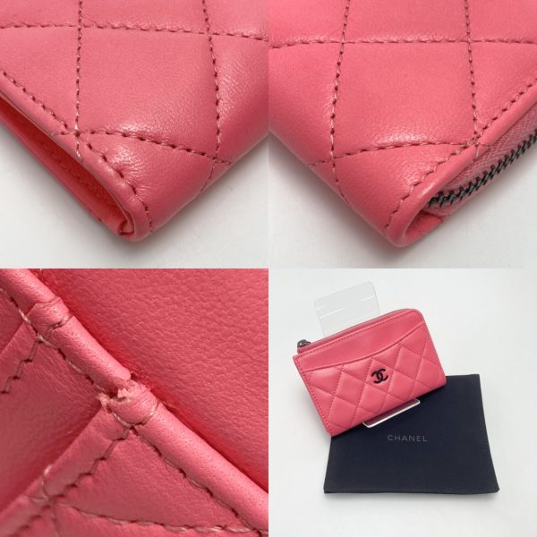 1017004151576 7 CHANEL Cocomark Matelasse Card Case Shocking Pink Lambskin