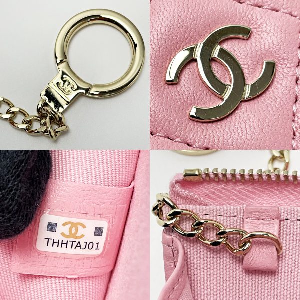 1017004182075 6 CHANEL Matelasse Baby Pink Coin Case Lambskin