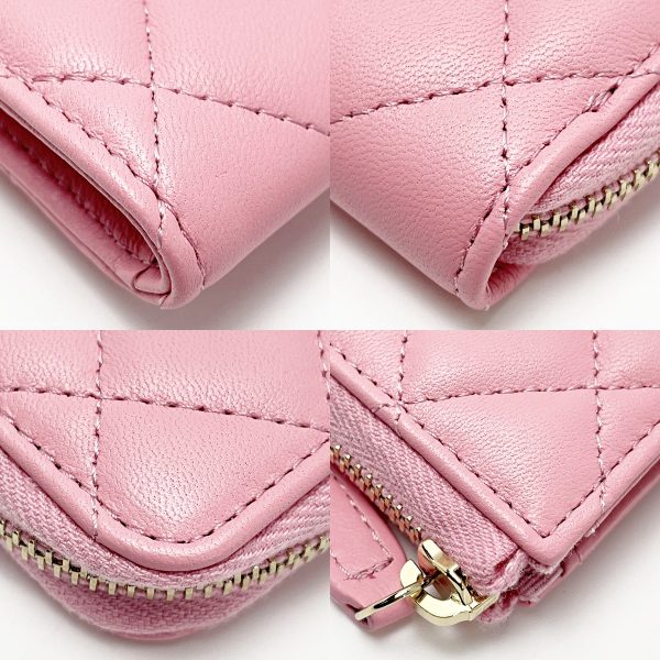 1017004182075 7 CHANEL Matelasse Baby Pink Coin Case Lambskin