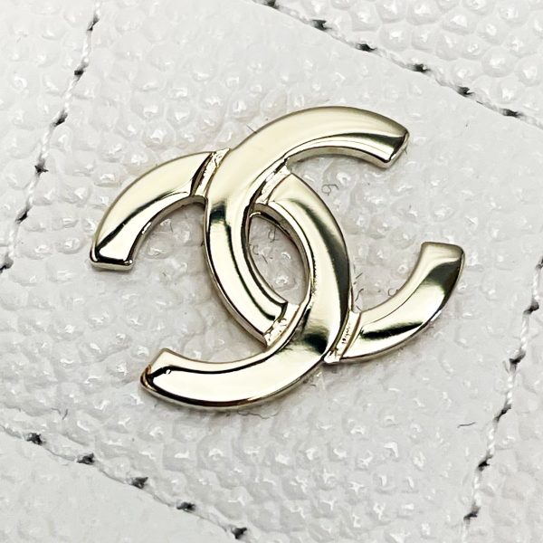 1017004182082 4 CHANEL Matelasse White CocoMark Coin Case Key Case Caviar Skin