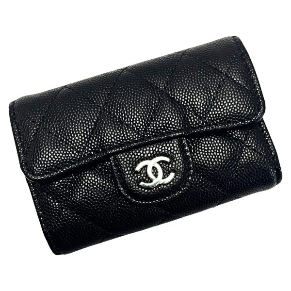 1017004182105 1 rbg CHANEL Matelasse black key case 4 rows caviar skin