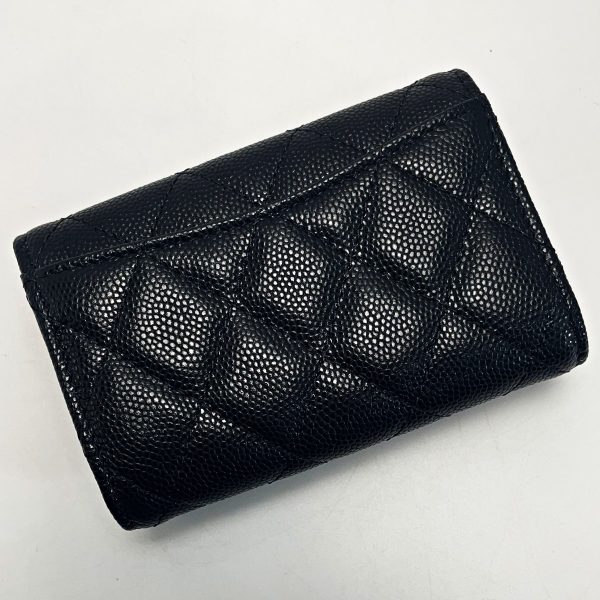 1017004182105 2 CHANEL Matelasse black key case 4 rows caviar skin