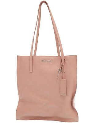 1018018380013 Miu Miu Madras Tote Bag Pink