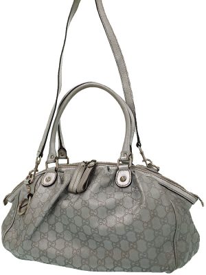 1018150020013 Gucci Bamboo Crocodile 2Way Bag Green