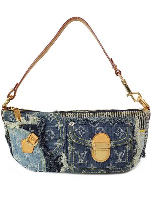 1019072450018 Furla Womens Denim Shoulder Bag Blue