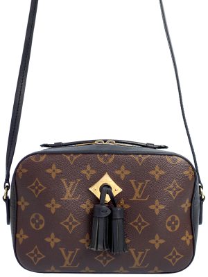 1020081460011 PRADA Crossbody Shoulder Bag Leather Metal Black