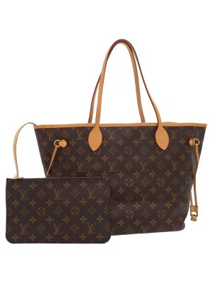 1023308210017 Louis Vuitton Neverfull MM Tote Bag Damier Brown