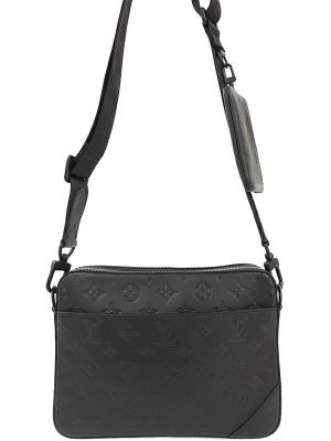 1023330950011 Prada 2WAY Duet Logo Jacquard Canvas Leather Drawstring Shoulder Bag Handbag