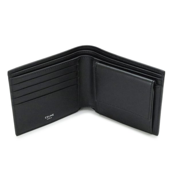 10c873dme 3 CELINE Triomphe Wallet Black