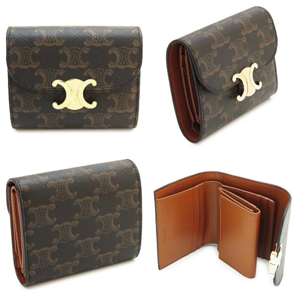 10d782cqh 5 CELINE Wallet Triomphe Canvas