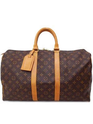 1122020140012 Louis Vuitton Boston Bag Monogram Keepall 55 Brown