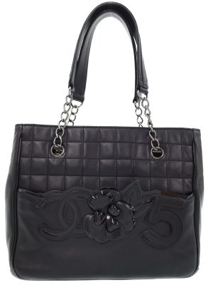 1123018110017 Chanel Chain Shoulder Bag CC Filigree Vanity Caviar Skin Black