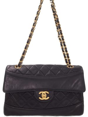 1124140620016 Chanel Matelasse Chain Shoulder Bag Black