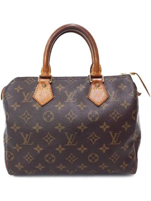 1218176630016 Louis Vuitton Monogram Speedy 35 Hardware Handbag Brown Gold