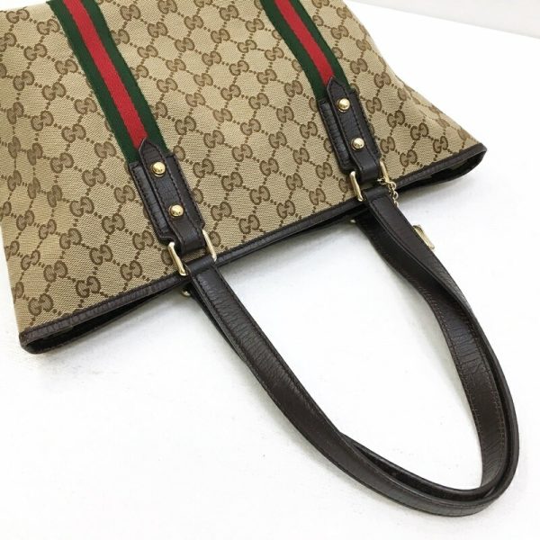 122 20220122 a 2 06 Gucci Tote Bag GG Brown