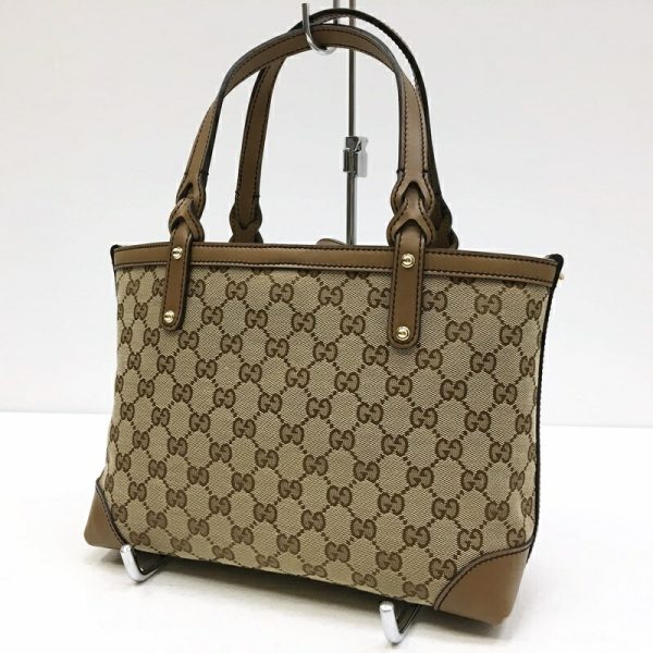 122 20220122 a 3 01 Gucci Tote Bag GG Brown