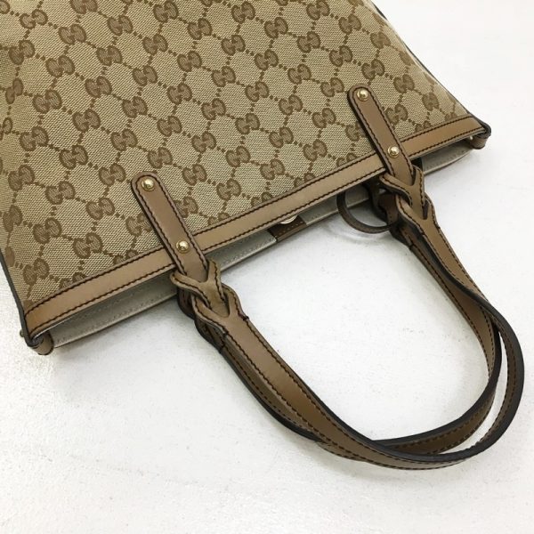 122 20220122 a 3 06 Gucci Tote Bag GG Brown