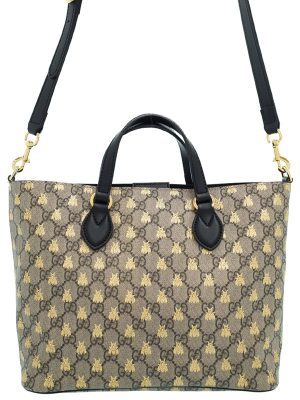 1220112420018 Gucci Tote Bag Canvas Brown Allover Pattern