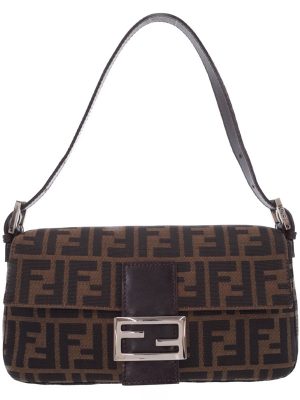 1221087370018 Fendi Canvas Clutch Bag Beige Black