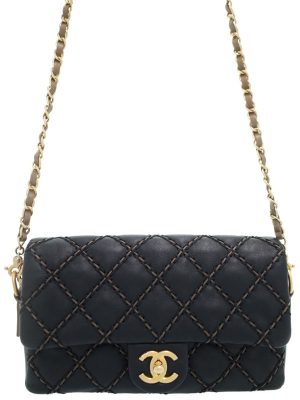 1221280690012 Saint Laurent Paris Quilted Leather Shoulder Bag White