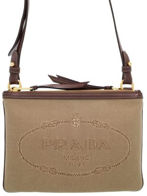 1222204840018 Prada Nylon Quilted Chain Tote Bag