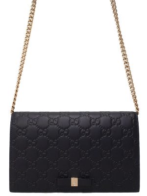 1223056380011 Saint Laurent Chain Shoulder Bag Lou Mini Black