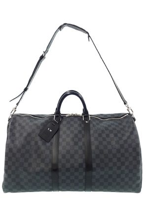 1224022980013 Louis Vuitton Keepall Bandouliere 55 Damier Azur 2WAY Bag White