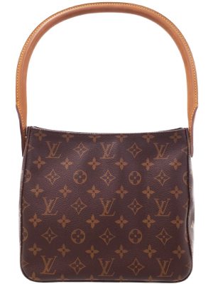 1224206410015 Louis Vuitton Monogram Mahina Selene MM Black Mahina Leather Shoulder Bag