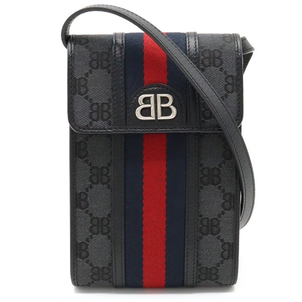 12310296 1 GUCCI Balenciaga Collaboration The Hacker Project Phone Bag Shoulder Bag Black