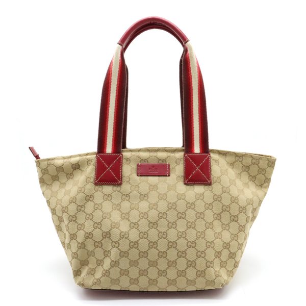 12340476 1 GUCCI GG tote bag shoulder bag beige red