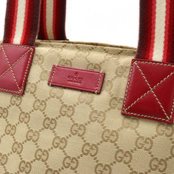 12340476 8 GUCCI GG tote bag shoulder bag beige red