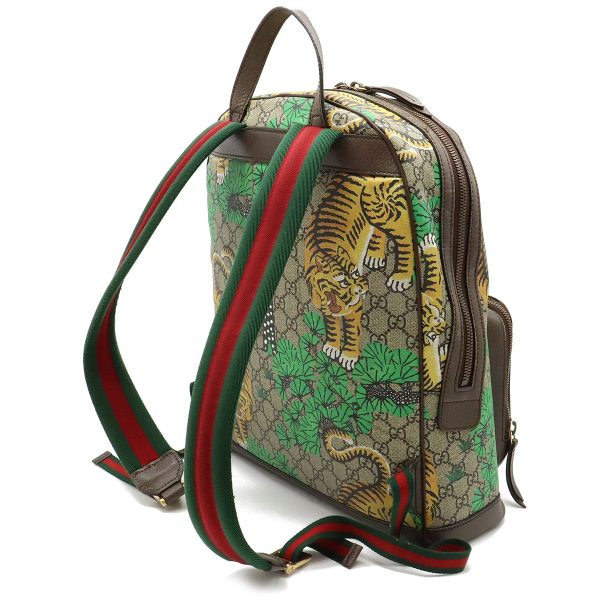 12340712 2 GUCCI GG Bengal Sherry Line Backpack RuckSack Tiger