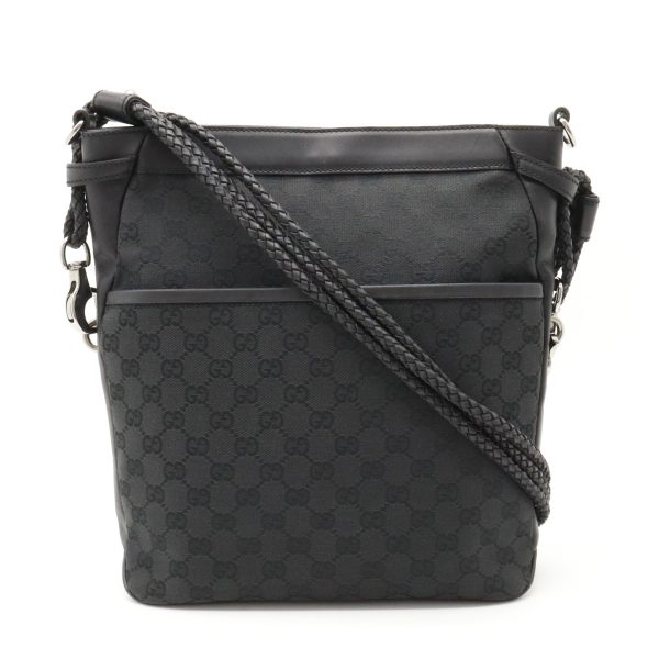 12360435 1 GUCCI GG Shoulder Bag Braided Crossbody Black