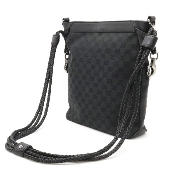 12360435 2 GUCCI GG Shoulder Bag Braided Crossbody Black