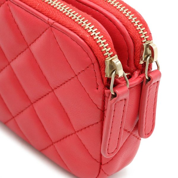 12360680 7 CHANEL Matelasse zip chain wallet shoulder bag pink